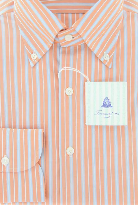 Finamore Napoli Orange Shirt – Size: 16 US / 41 EU