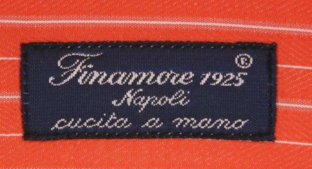 Finamore Napoli Orange Shirt - Slim - 15.75 US / 40 EU
