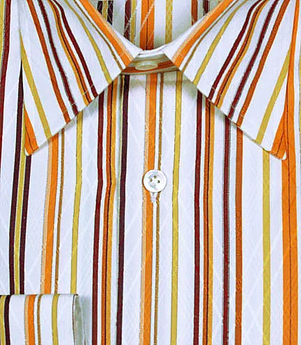 Finamore Napoli Orange Shirt - Slim