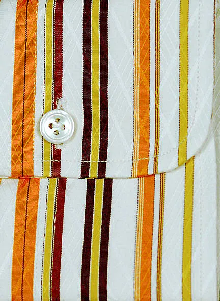 Finamore Napoli Orange Shirt - Slim