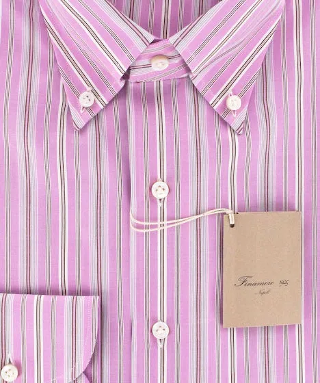 Finamore Napoli Pink Shirt – Size: 16 US / 41 EU