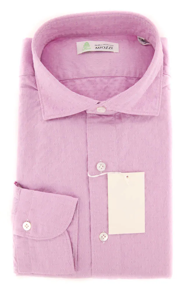 Finamore Napoli Pink Shirt - Slim - 15.5 US / 39 EU
