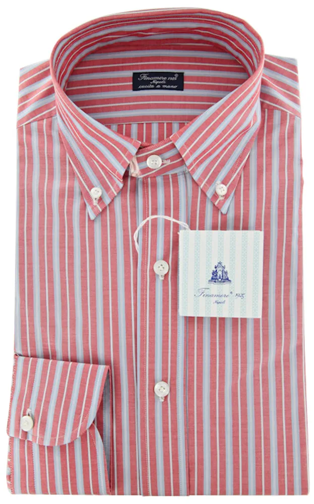 Finamore Napoli Red Shirt – Size: 16 US / 41 EU