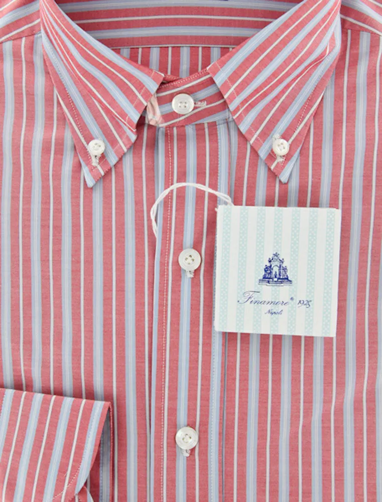 Finamore Napoli Red Shirt – Size: 16 US / 41 EU