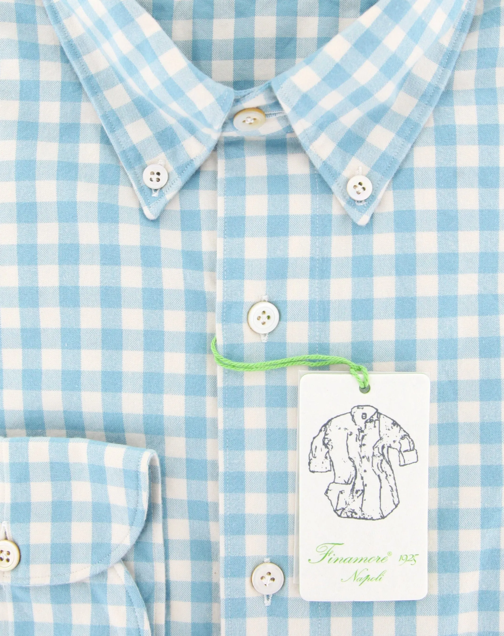 Finamore Napoli Turquoise Shirt - Extra Slim