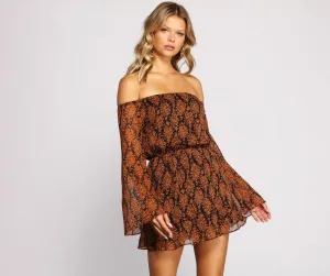 Flowy Fall Feels Charming Off The Shoulder Tunic