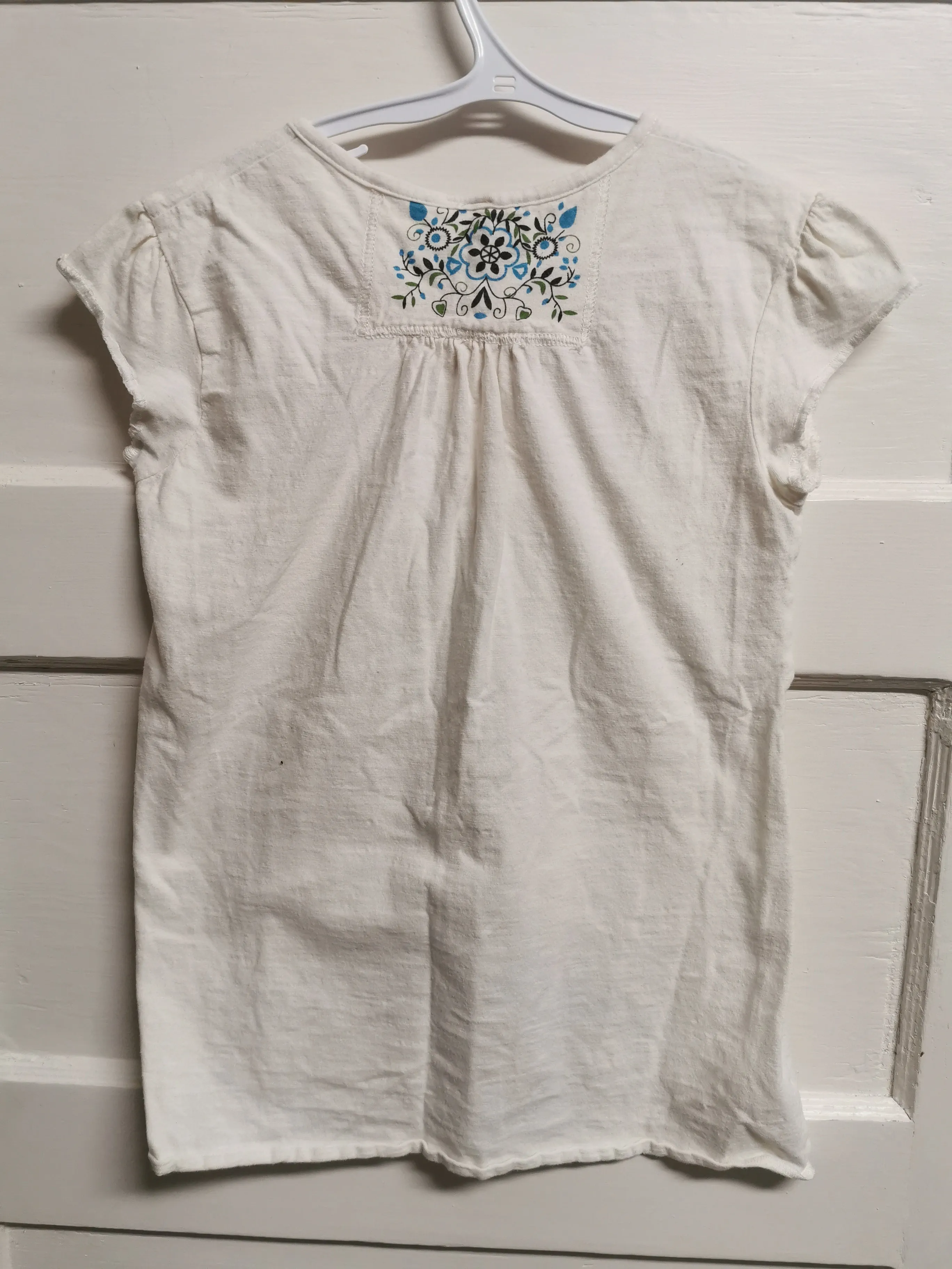 GIRL SIZE MEDIUM (10/12 YEARS) - POINT ZERO, Floral Bohemian Top, Cotton VGUC B47