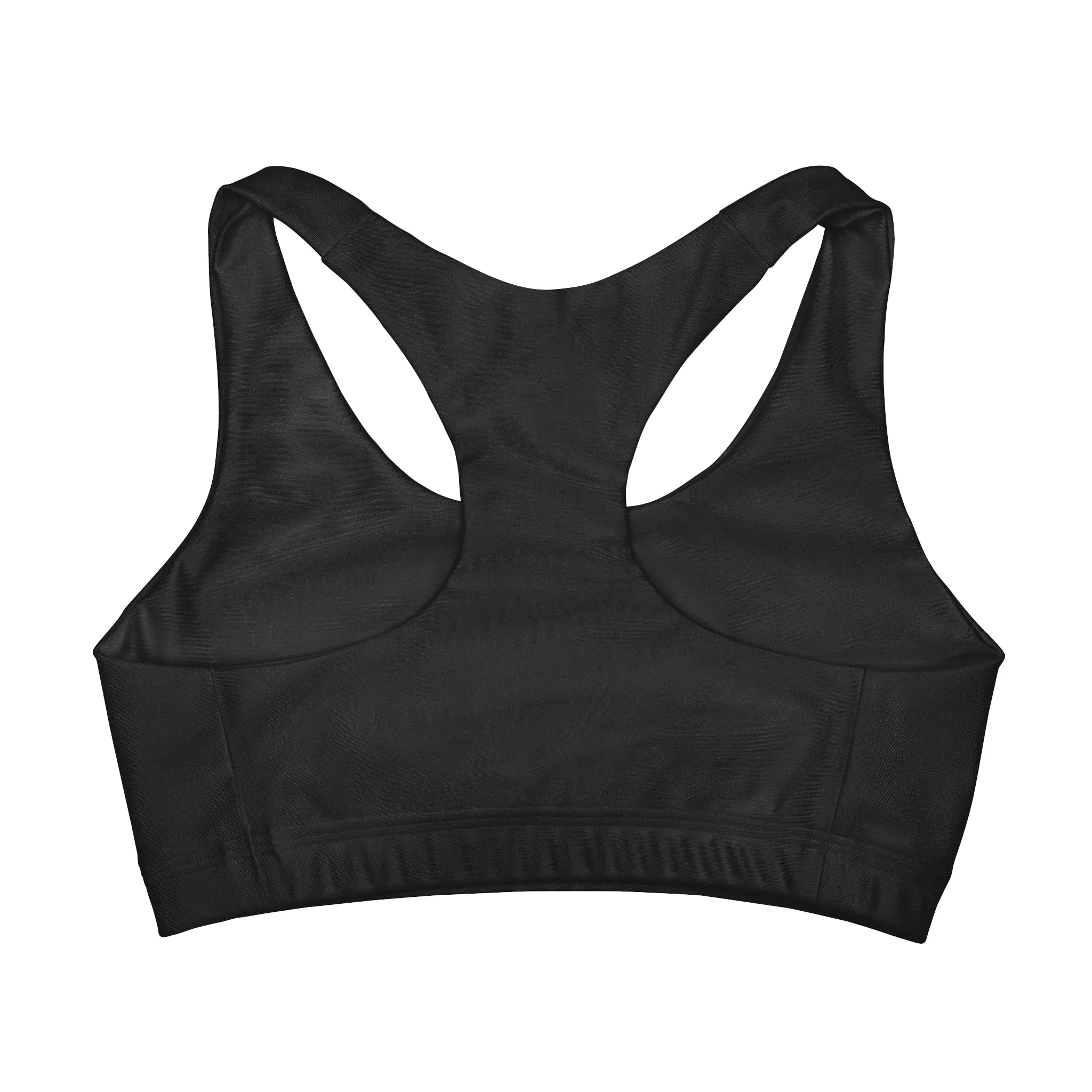 Girls' Double Lined Seamless Sports Bra in Black