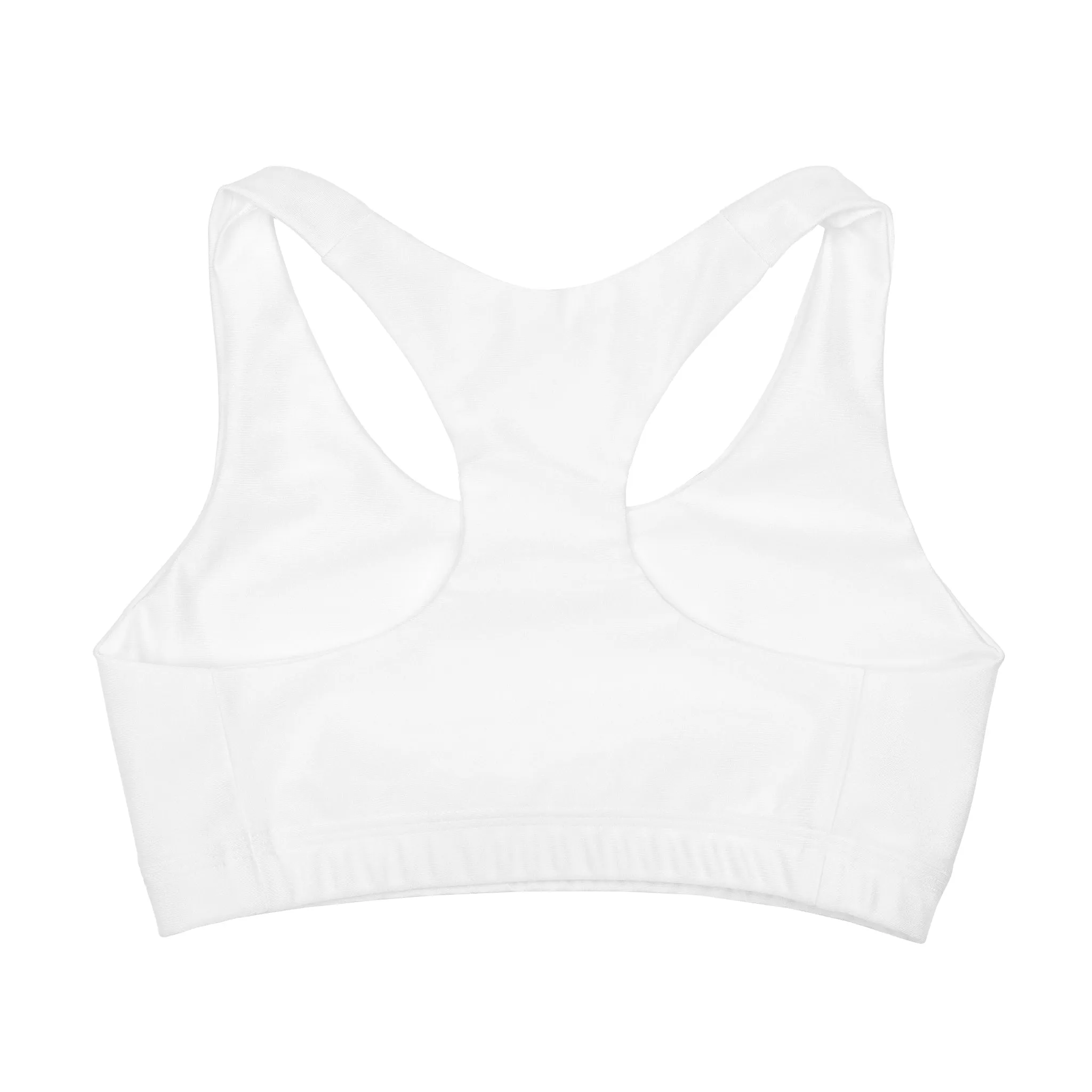 Girls' Double Lined Seamless Sports Bra in White
