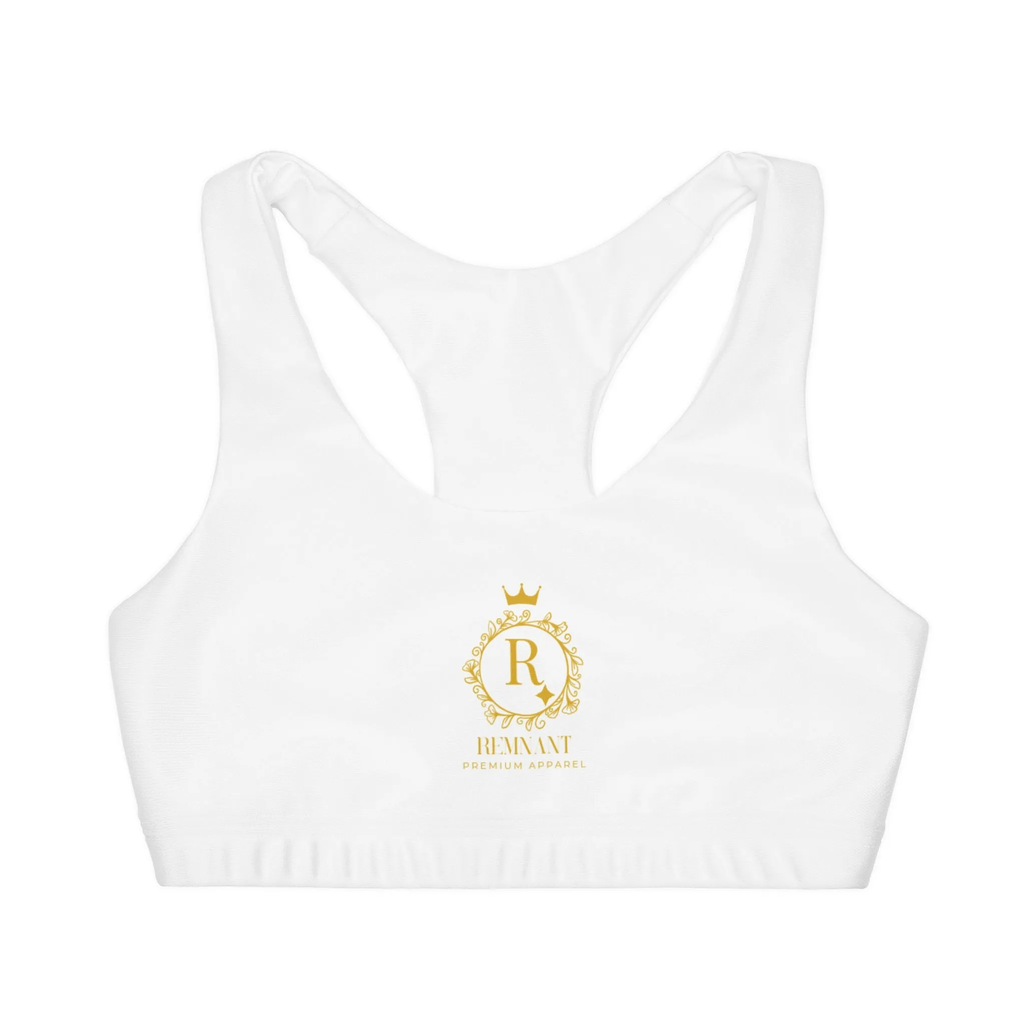 Girls' Double Lined Seamless Sports Bra in White