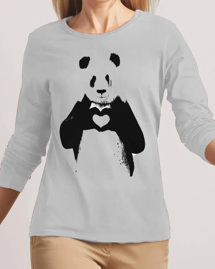 Heart Bear New Fashion Grey High Graphic Excellent Quality T-shirt
