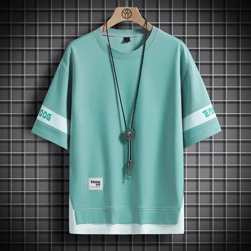 Hip Hop Loose Men's Streetwear T-Shirts - Plus Size 5XL 6XL