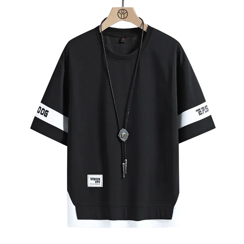 Hip Hop Loose Men's Streetwear T-Shirts - Plus Size 5XL 6XL