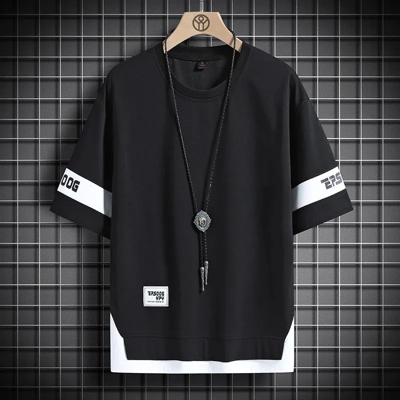 Hip Hop Loose Men's Streetwear T-Shirts - Plus Size 5XL 6XL