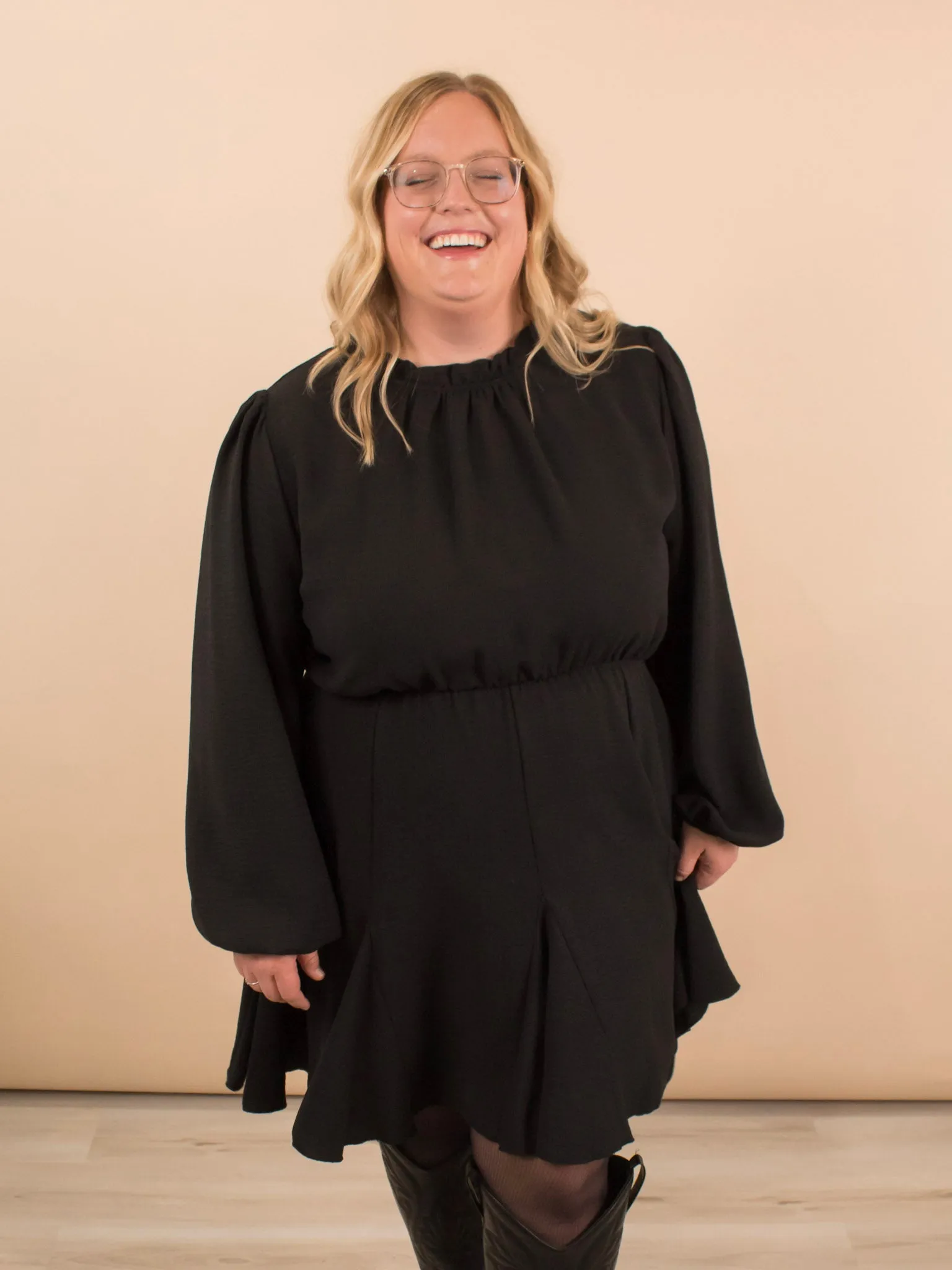 Holiday Soiree Mock Neck Dress