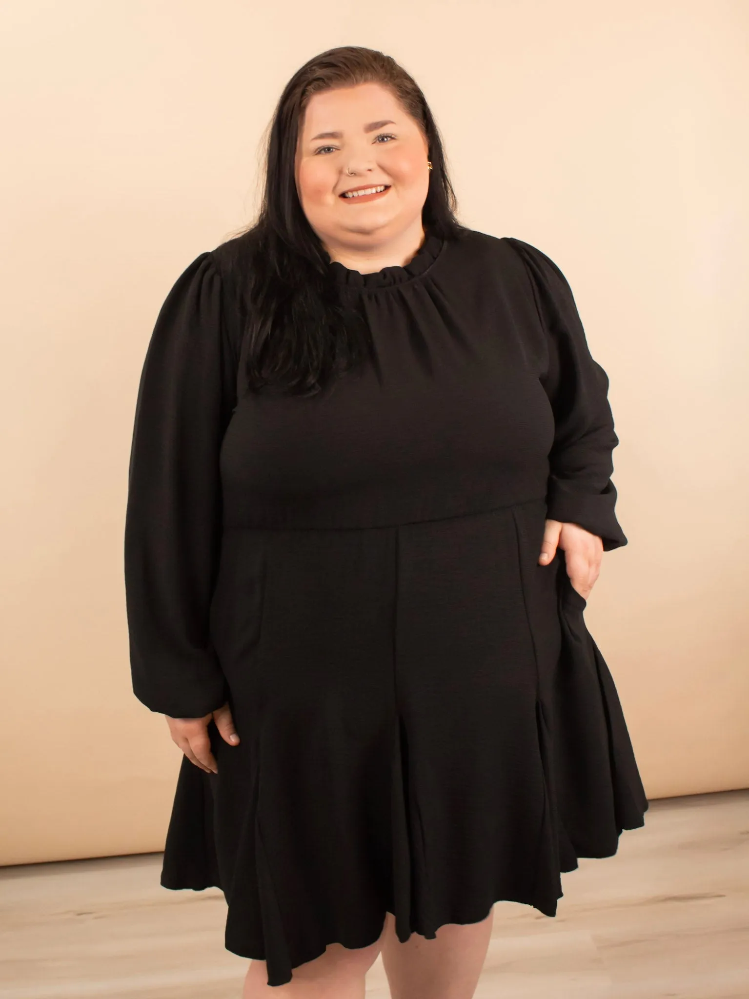 Holiday Soiree Mock Neck Dress