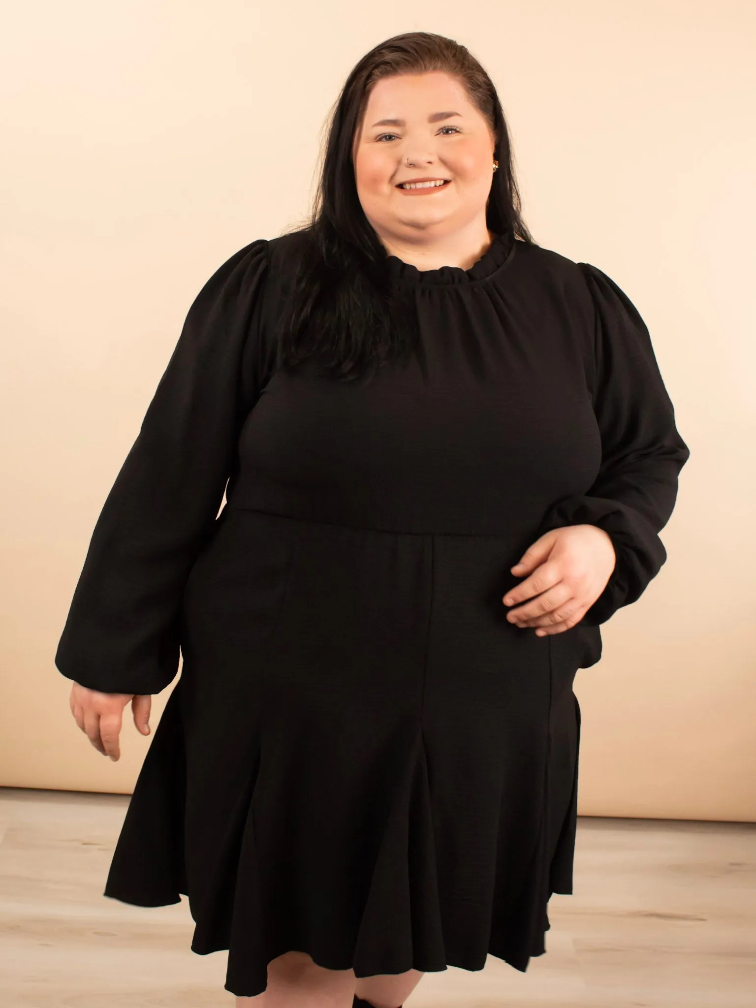 Holiday Soiree Mock Neck Dress