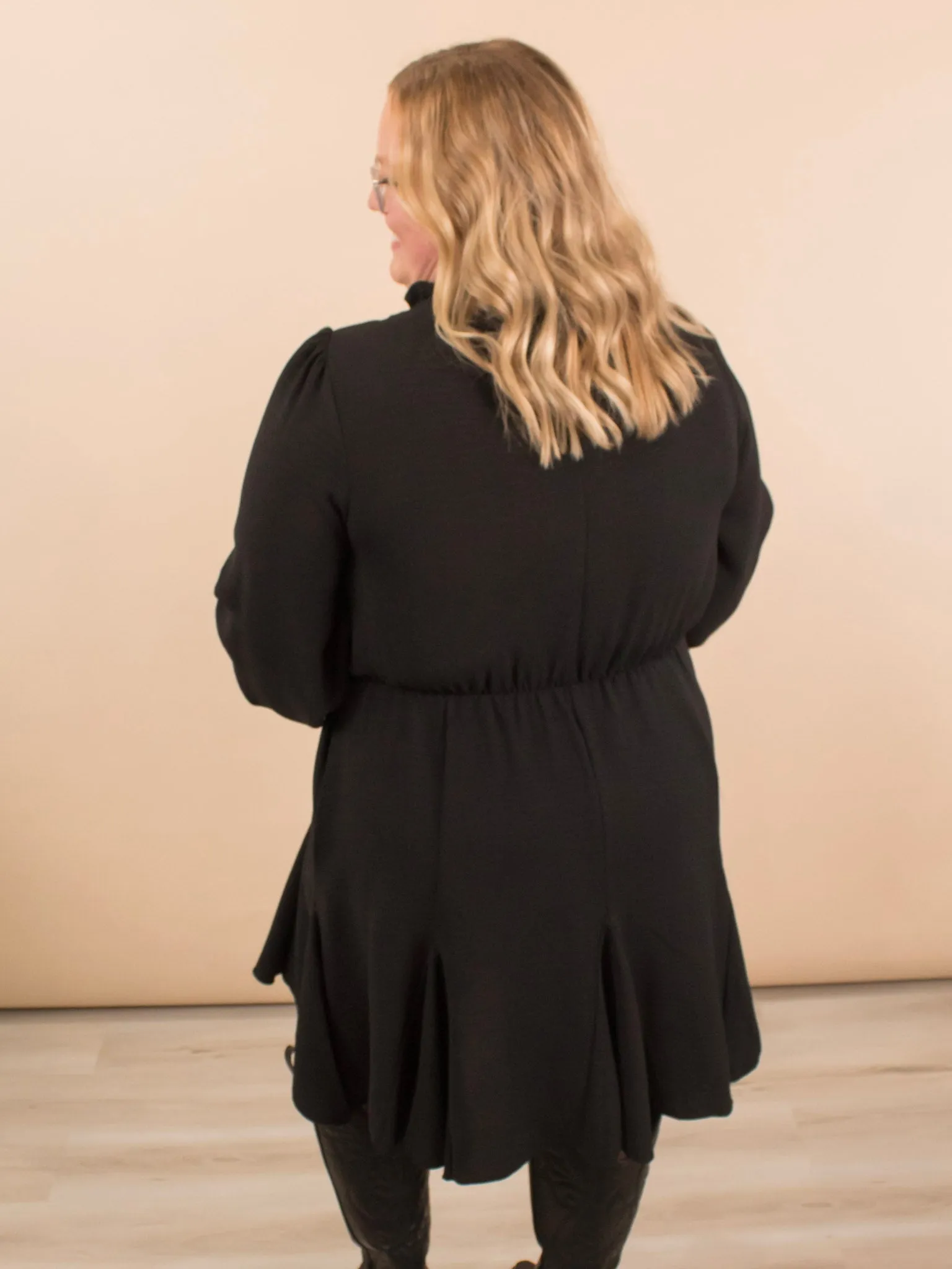 Holiday Soiree Mock Neck Dress