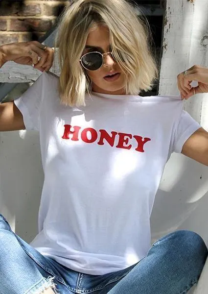 HONEY Printed Short-sleeved T-Shirt