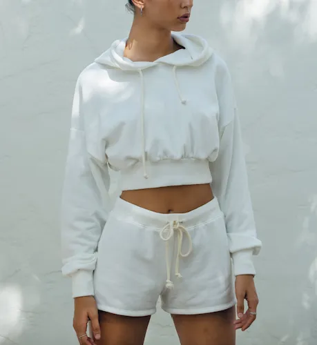 Hooded Cropped Sweatshirt