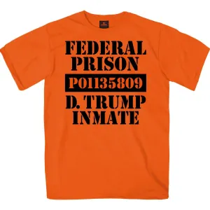Hot Leathers GMS1554 D Trump Federal Prison Inmate Orange T-Shirt