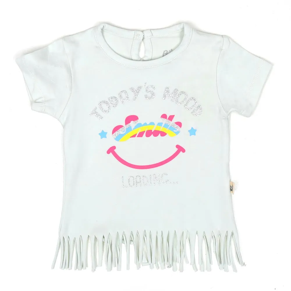 Infant Girls T-Shirt Today Mood - H Of Mint | Bachaa Party Baby Clothes Girls Tops & T-Shirts