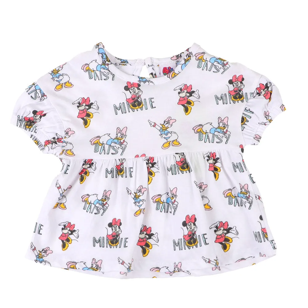 Infants Girls T-Shirt Mini Daisy - B.White | Bachaa Party Baby Clothes Girls Tops & T-Shirts