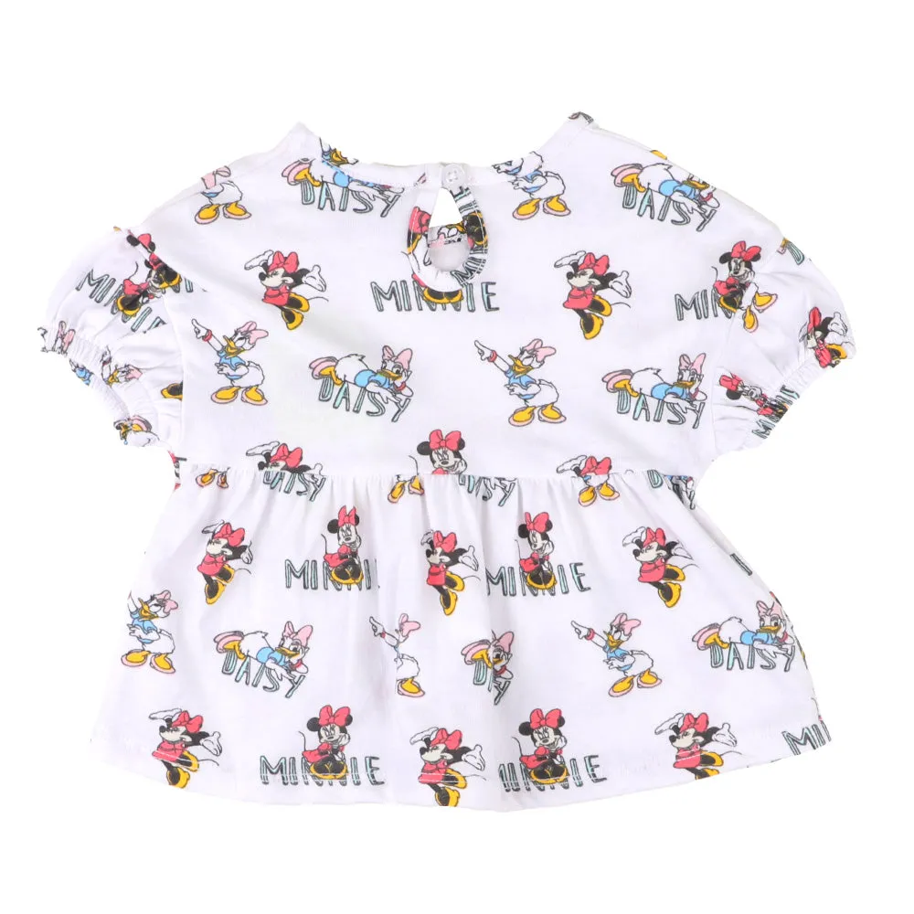 Infants Girls T-Shirt Mini Daisy - B.White | Bachaa Party Baby Clothes Girls Tops & T-Shirts