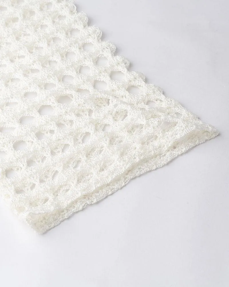Ivory Knit Eyelet Sweater