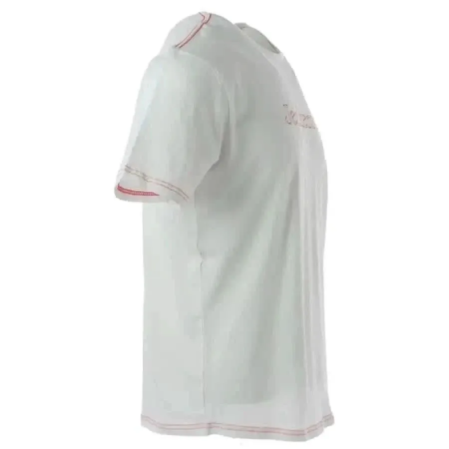Jeckerson Men's White Slim Fit T-Shirt with Print