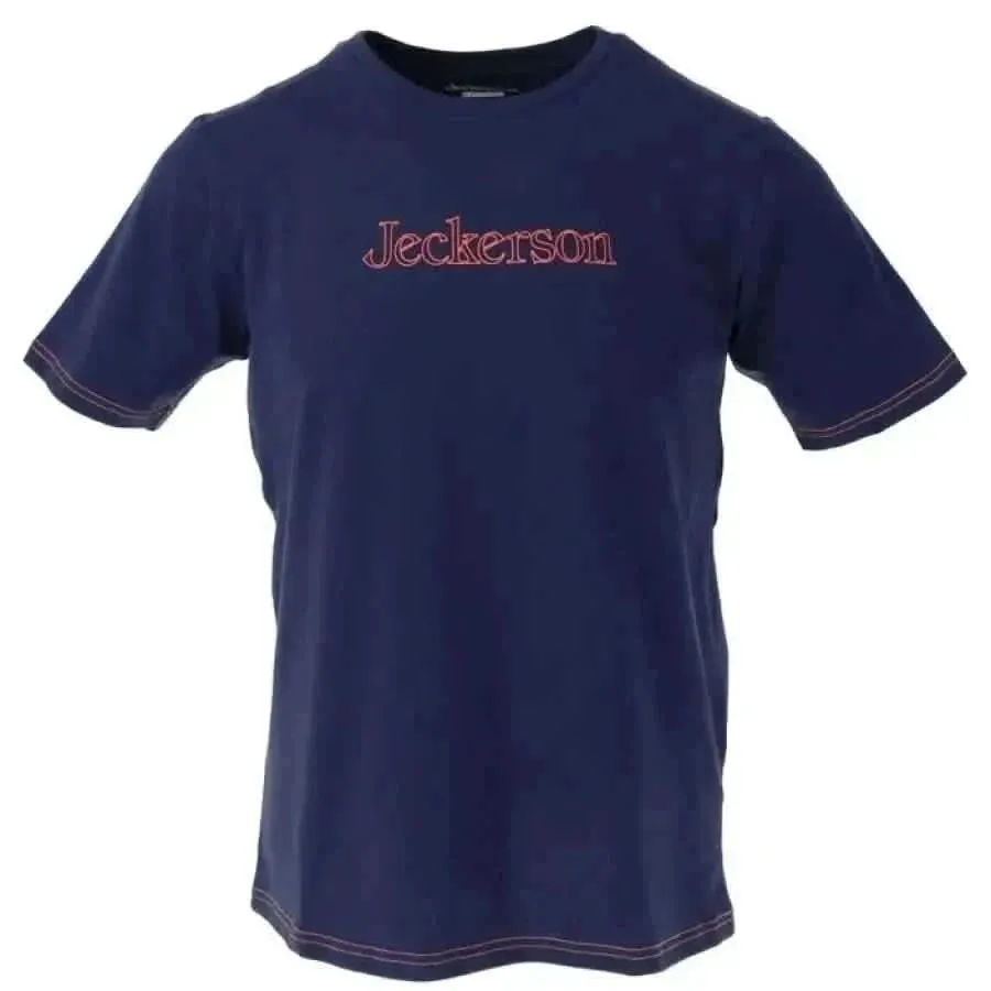 Jeckerson Men's White Slim Fit T-Shirt with Print