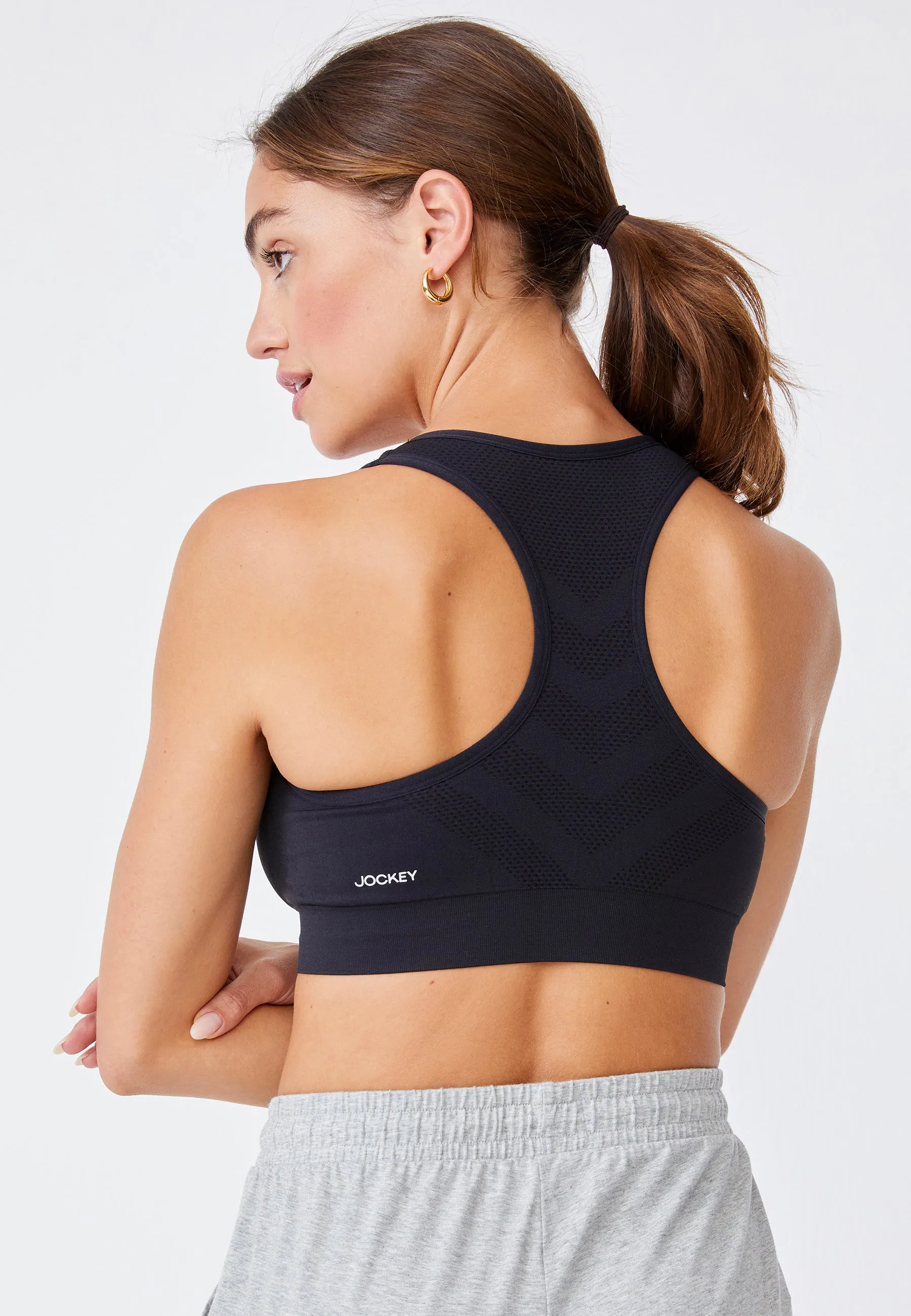 Jockey® Seamfree™ Mid Impact Zip Front Sports Bra