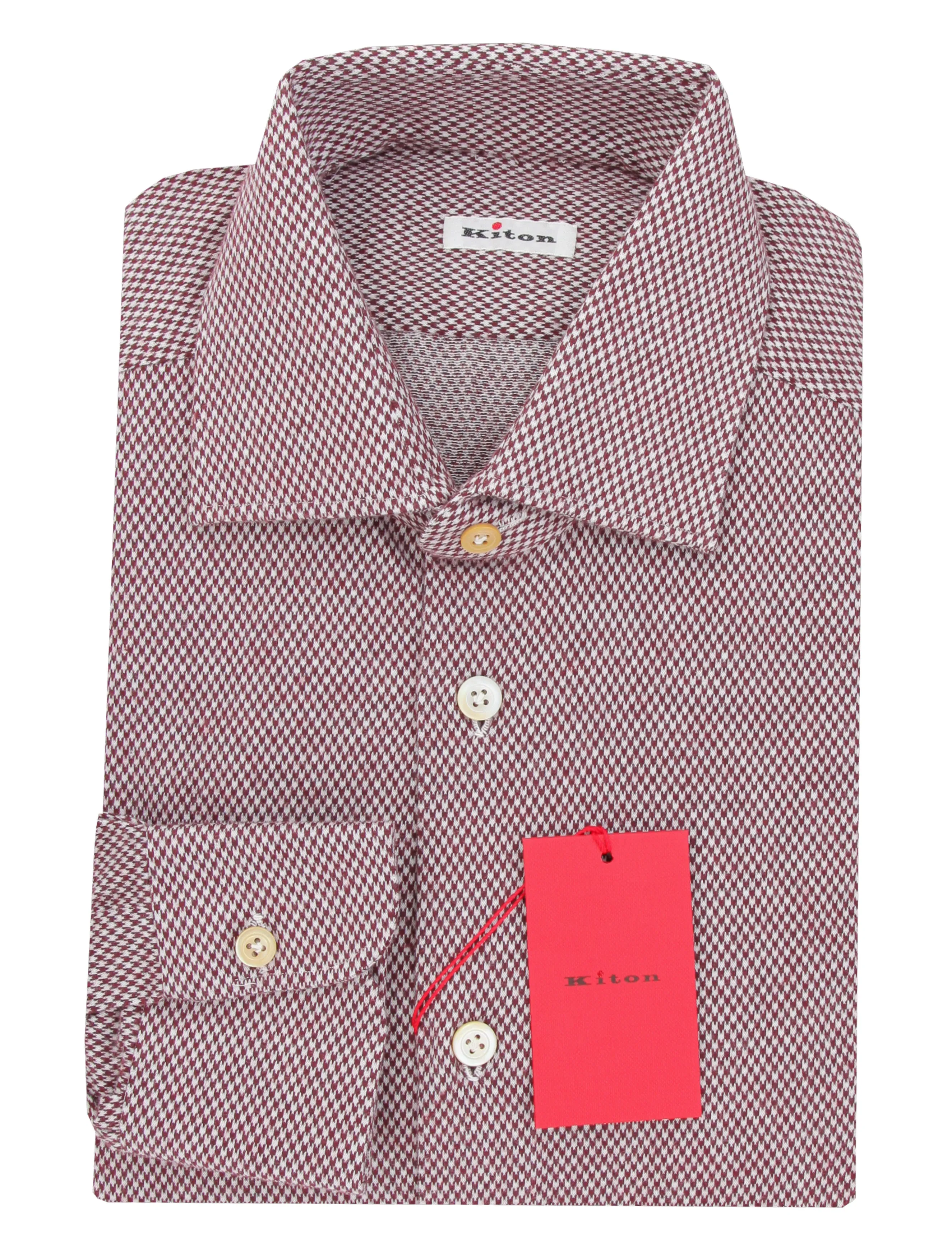 Kiton Burgundy Red Shirt - Slim