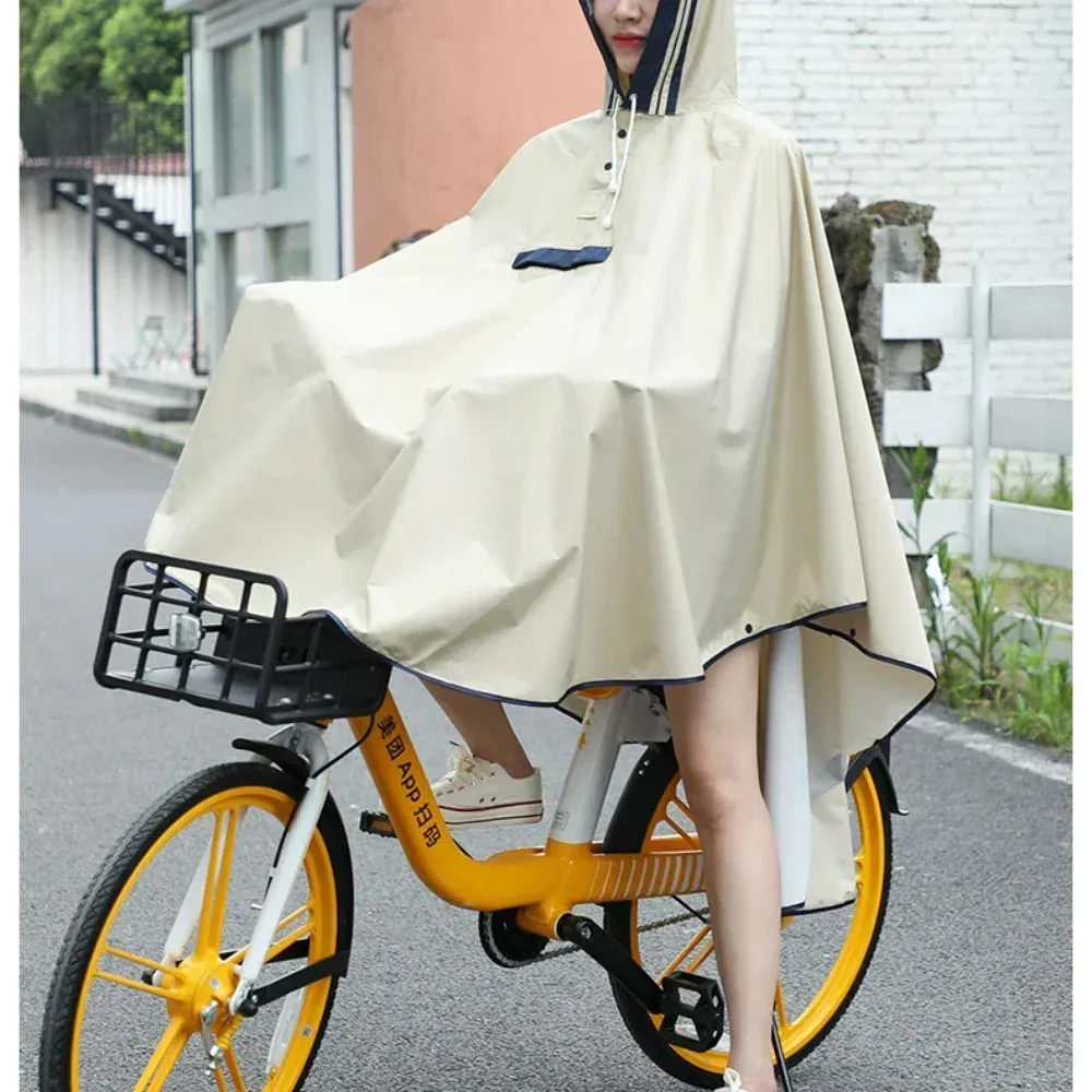 Korean Style Parent-Child Waterproof Oxford Cloth Rain Poncho with Schoolbag Space