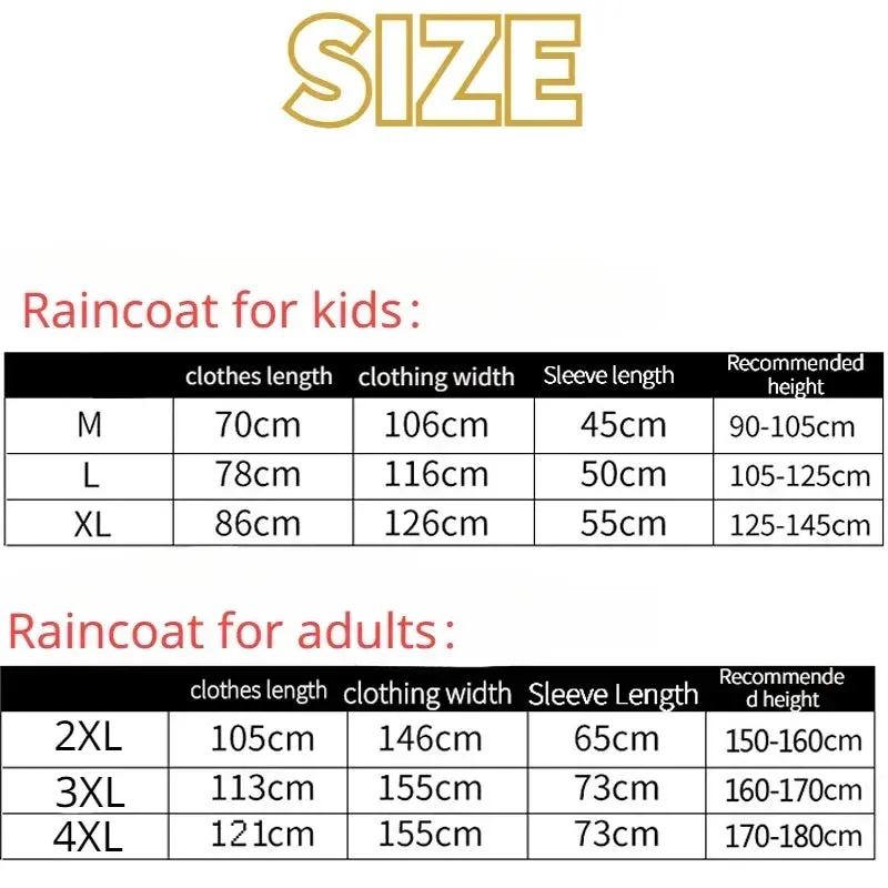 Korean Style Parent-Child Waterproof Oxford Cloth Rain Poncho with Schoolbag Space