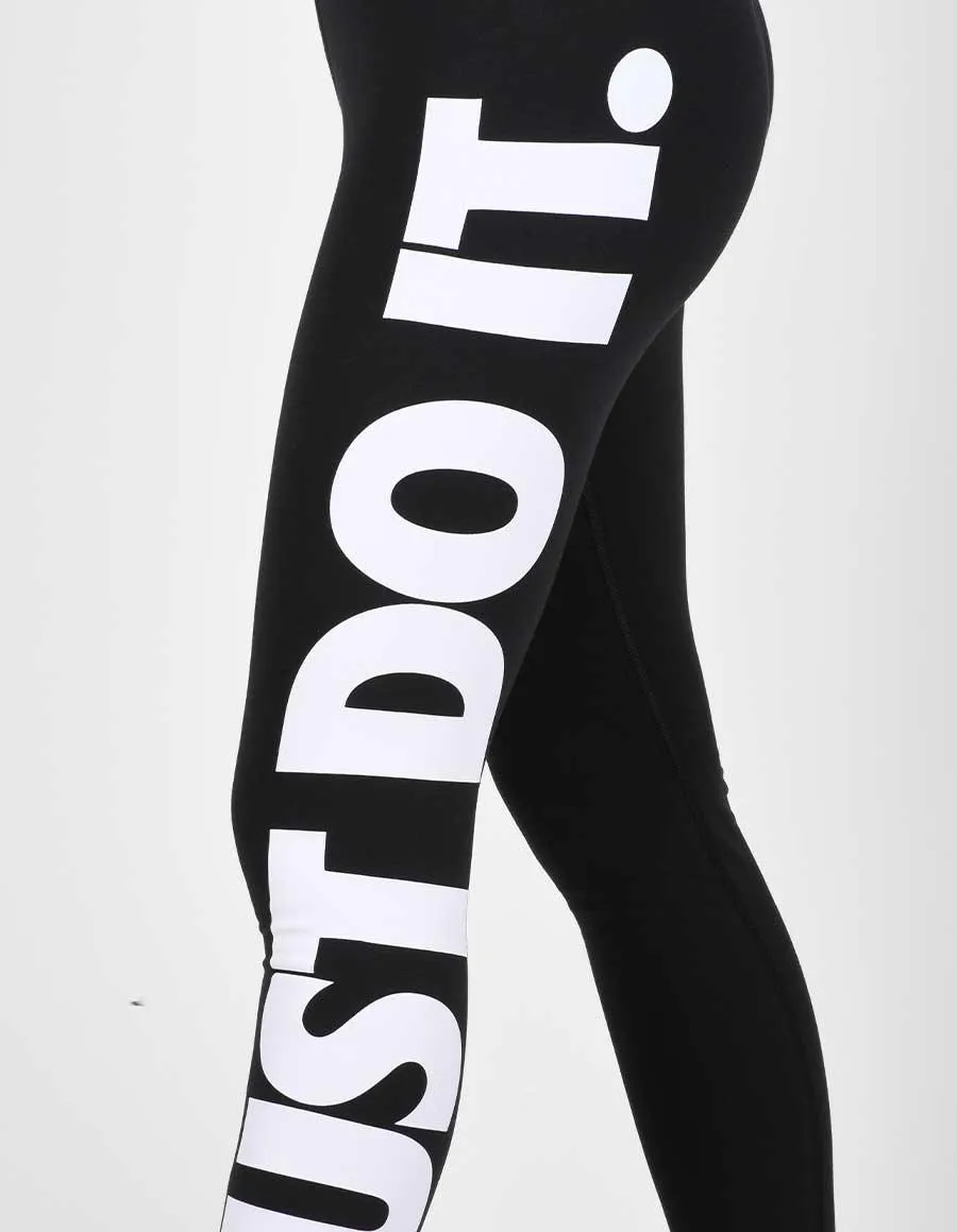 LEGGINGS NIKE PRO PANTA DONNA WOMEN NERO JUST DO IT