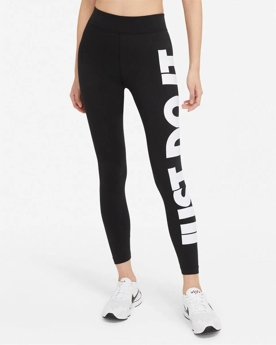 LEGGINGS NIKE PRO PANTA DONNA WOMEN NERO JUST DO IT