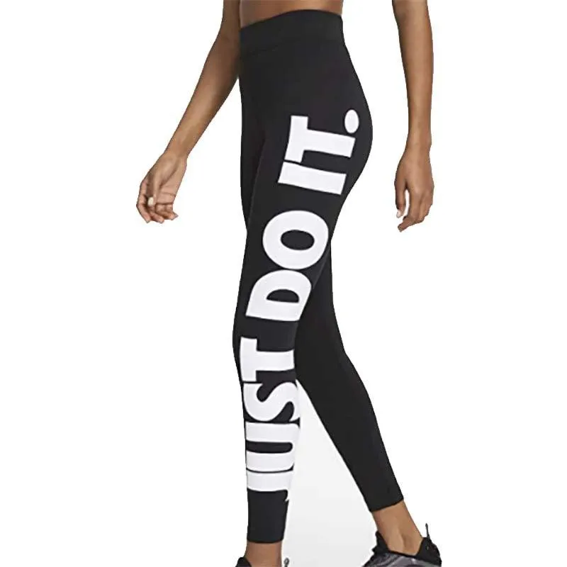 LEGGINGS NIKE PRO PANTA DONNA WOMEN NERO JUST DO IT