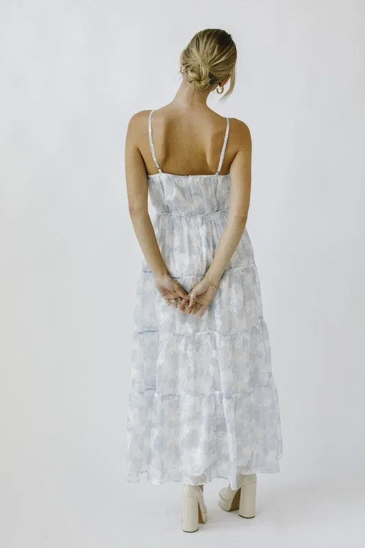 Light Floral Print Midi Sundress