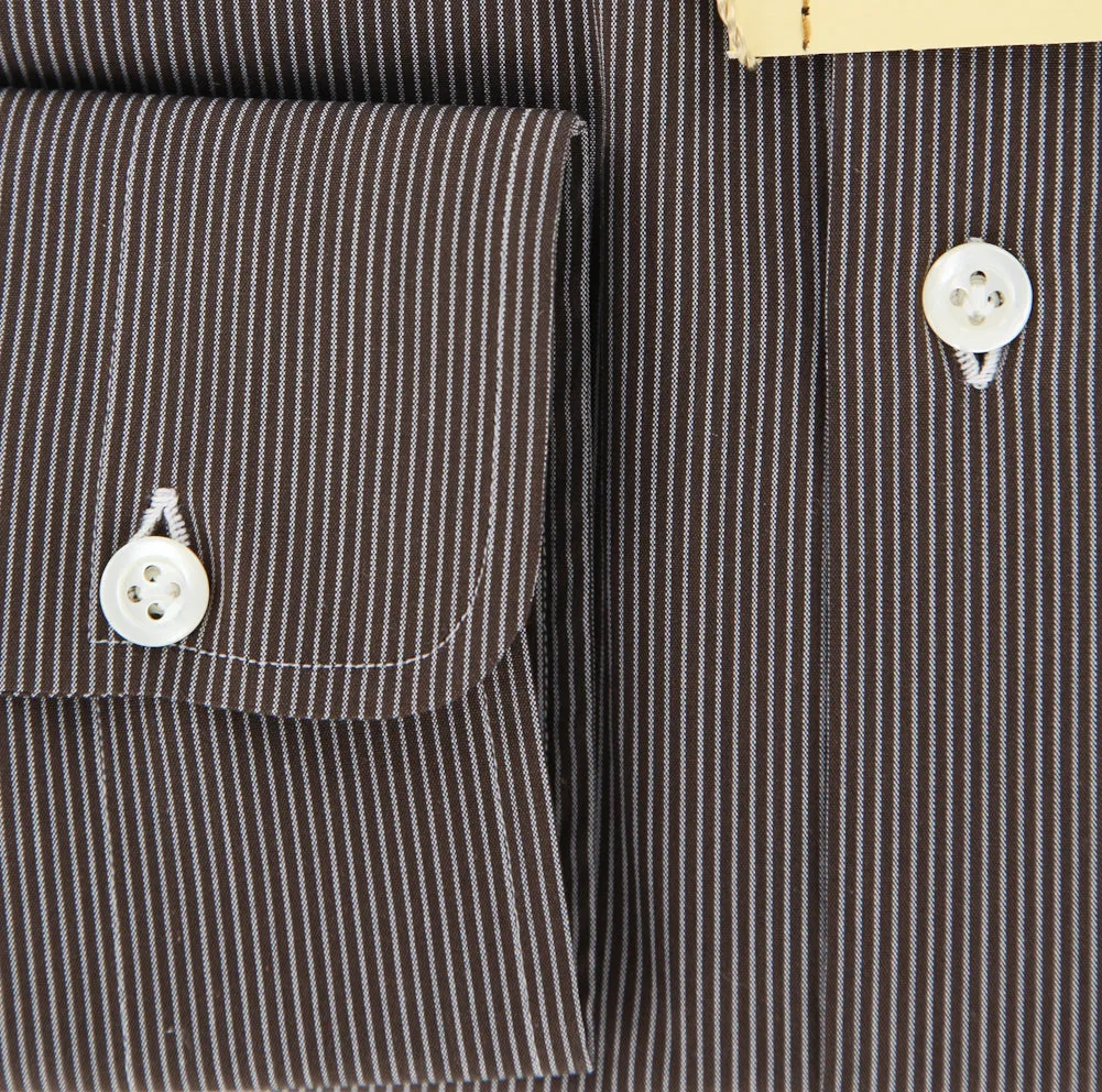 Luigi Borrelli Brown Shirt - 16 US / 41 EU