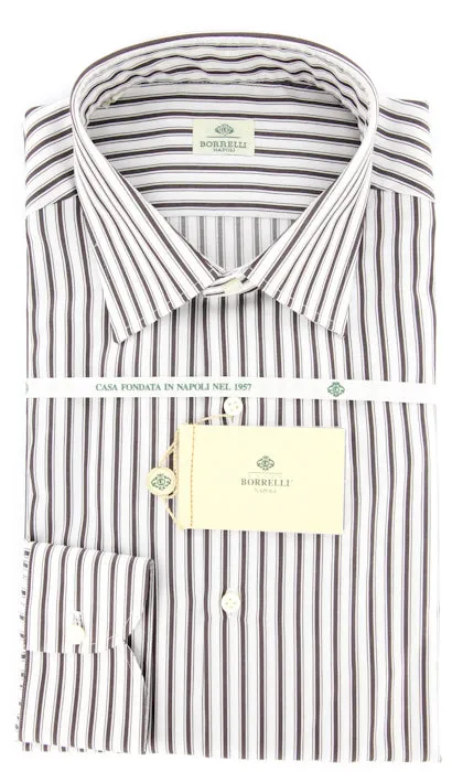 Luigi Borrelli Brown Shirt – Size: 15.75 US / 40 EU
