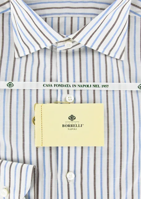 Luigi Borrelli Brown Shirt – Size: 15.75 US / 40 EU
