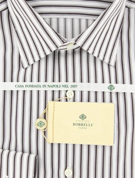 Luigi Borrelli Brown Shirt – Size: 15.75 US / 40 EU
