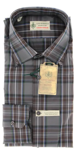 Luigi Borrelli Brown Shirt – Size: 16 US / 41 EU