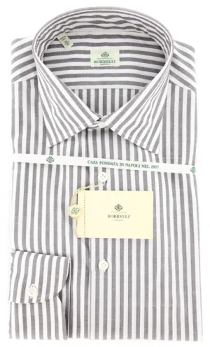 Luigi Borrelli Brown Shirt – Size: 16 US / 41 EU