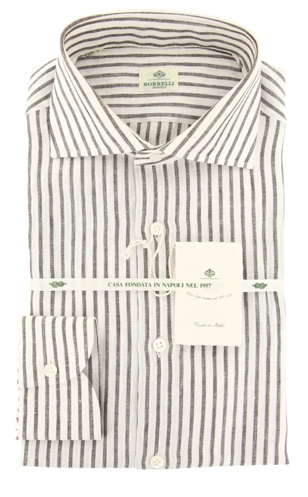 Luigi Borrelli Dark Brown Shirt - Slim