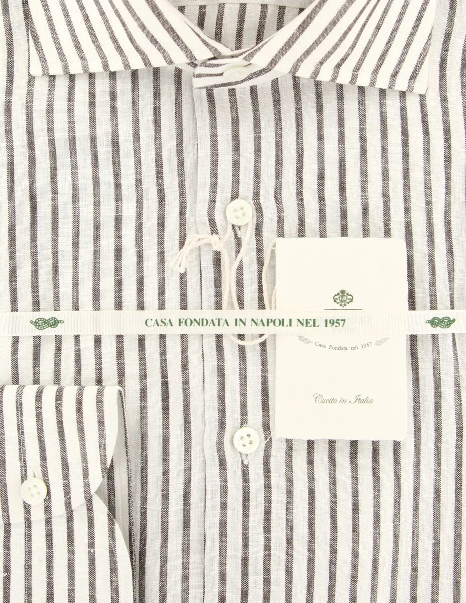 Luigi Borrelli Dark Brown Shirt - Slim