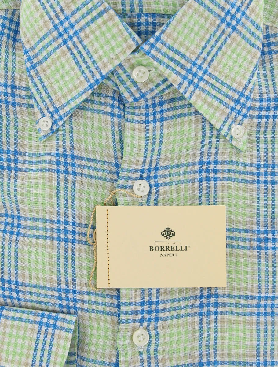 Luigi Borrelli Green Shirt - Extra Slim