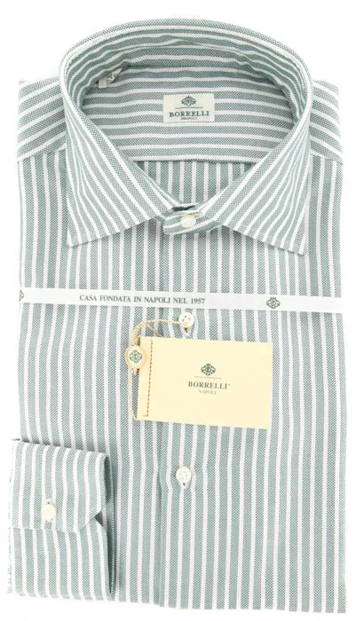 Luigi Borrelli Green Shirt – Size: 16 US / 41 EU
