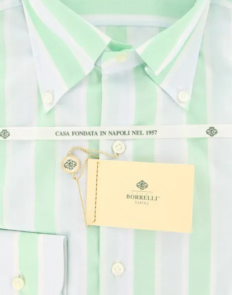 Luigi Borrelli Green Shirt – Size: 16.5 US / 42 EU